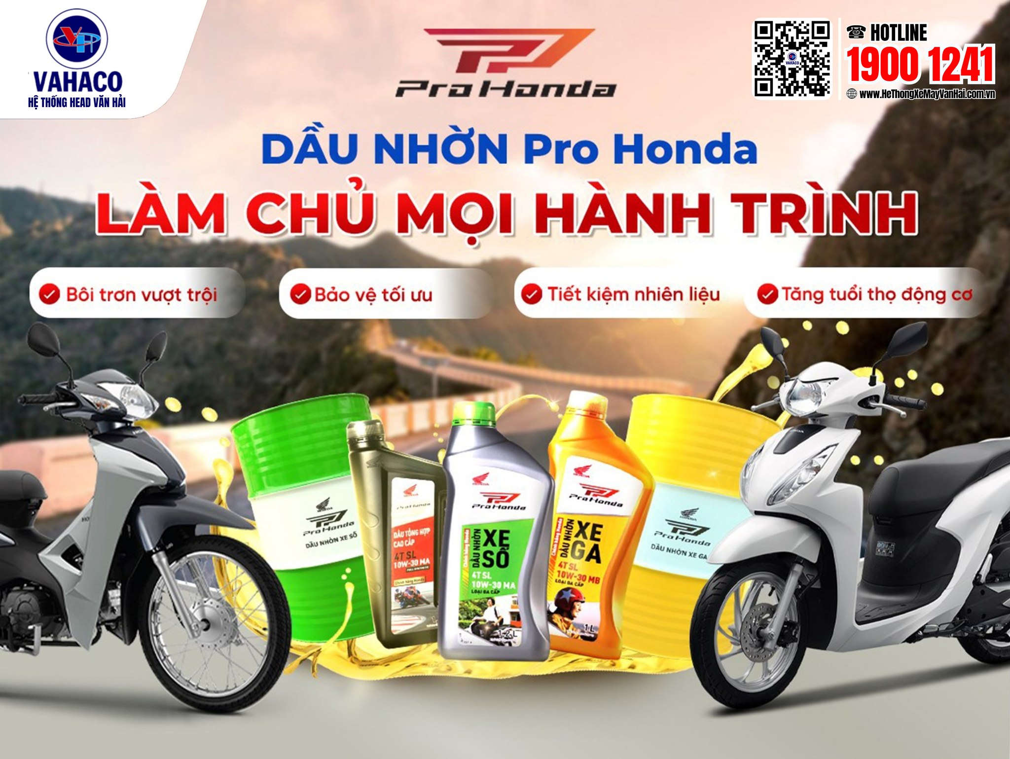DẦU NHỜN PRO HONDA – LÀM CHỦ MỌI HÀNH TRÌNH