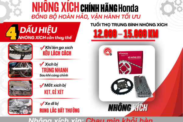 CÁC DẤU HIỆU BẠN CẦN THAY NHÔNG XÍCH MỚI